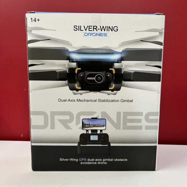 SILVER-WING DUAL AXIS 2.7K PROFESSIONAL VIDEO SHOOTING GIMBAL CAMERA DRONE WITH DISPLAY IN REMOTE - Image 14