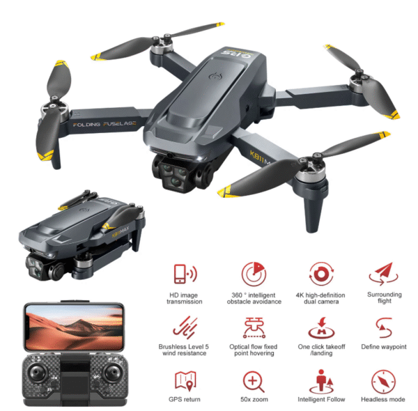 DRONES WALLAH K811 MAX DUAL CAMERA GPS DRONE - Image 3