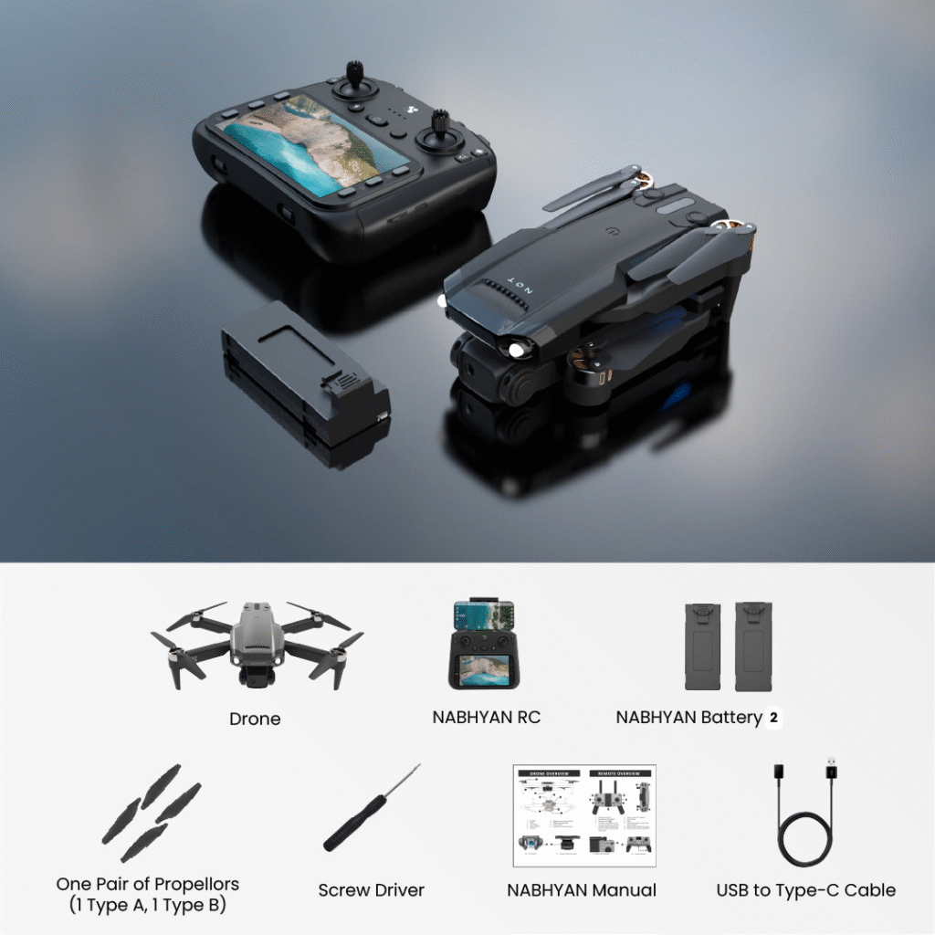 NABHYAN PRO 2.0 WITH BIG SIZE DISPLAY RC & WIDE ANGLE CAMERA | DUAL ...