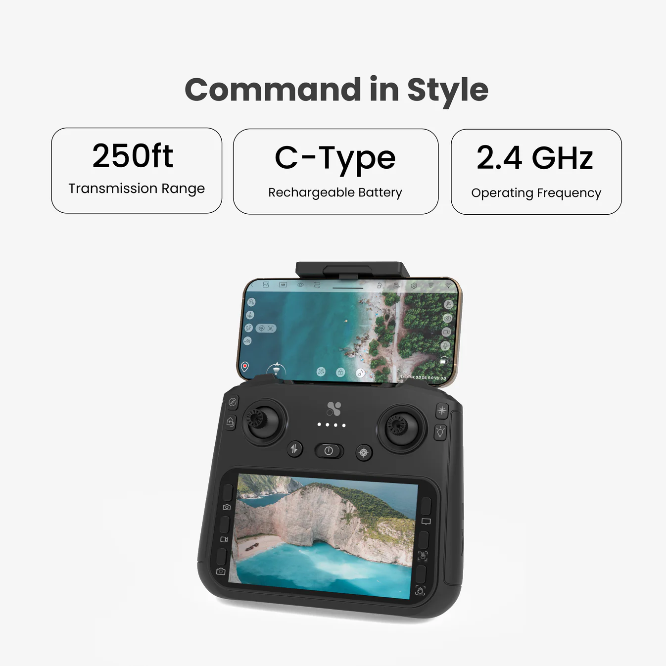 NABHYAN PRO 2.0 WITH BIG SIZE DISPLAY RC & WIDE ANGLE CAMERA | FLY MORE COMBO ( 3 BATTERIES ) - Image 5