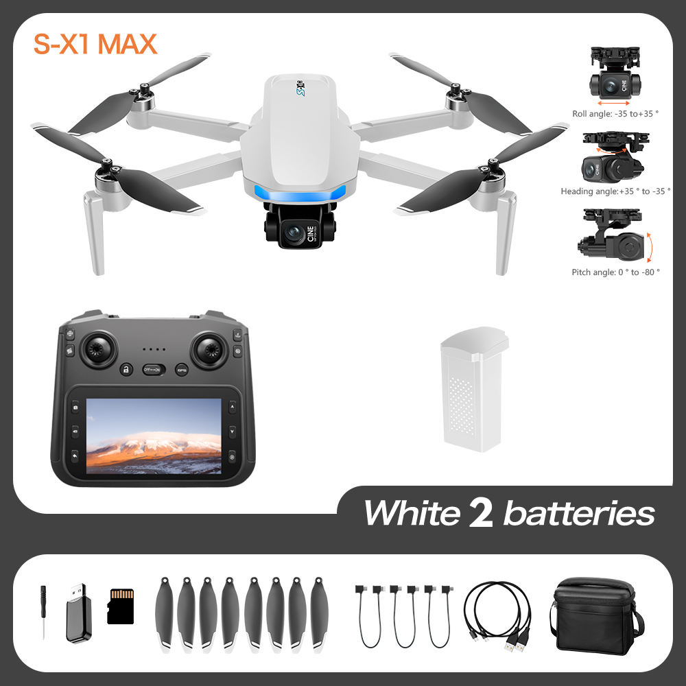DRONES WALLAH S-X1 MAX 3 AXIS GIMBAL CAMERA DRONE WITH DISPLAY REMOTE