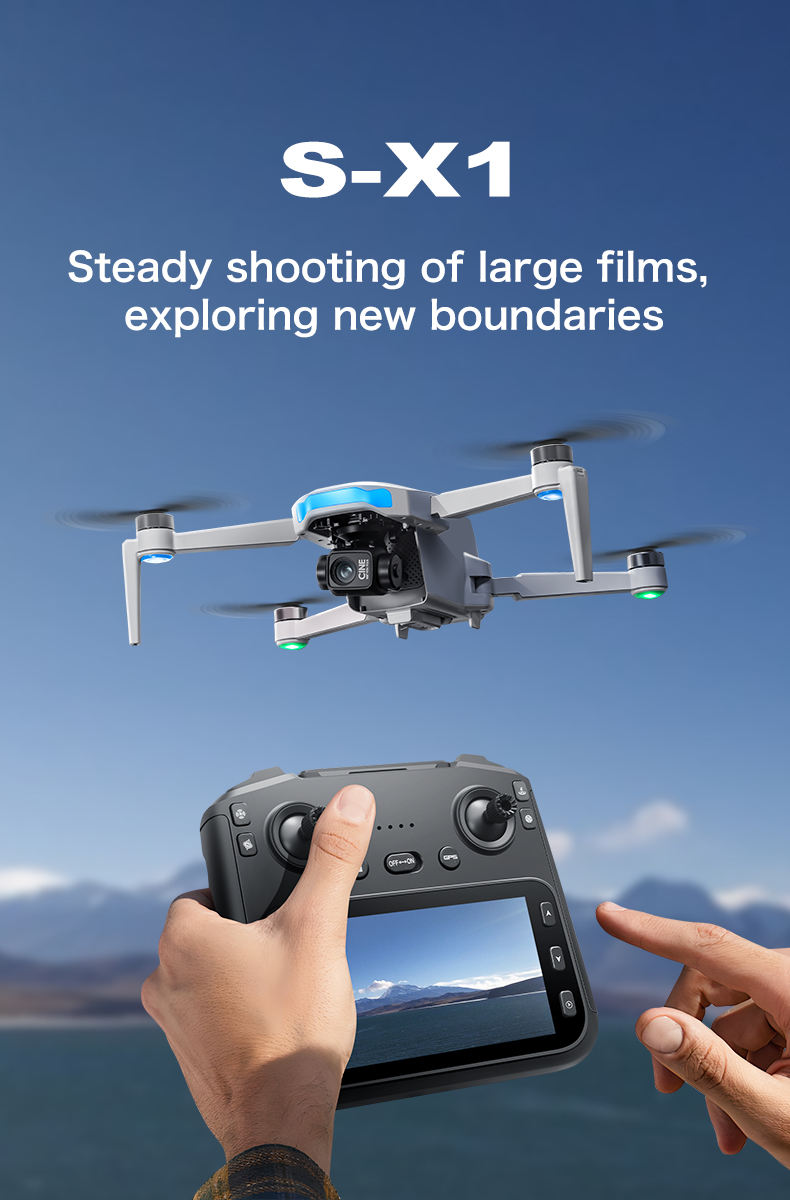 DRONES WALLAH S-X1 MAX 3 AXIS GIMBAL CAMERA DRONE WITH DISPLAY REMOTE - Image 2