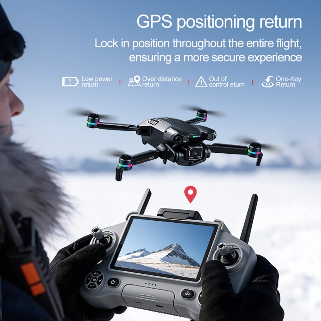 DRONES WALLAH K900 MAX GPS Drone with HD Camera & Display Remote with 3 Batteries - Image 6